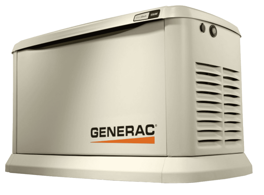 Standby generator installed beside a Phoenix home
