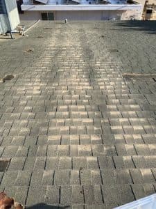 Racking removed from the roof
