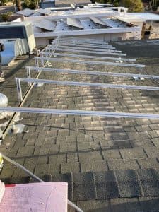 Panels off the roof, ready for the roofer