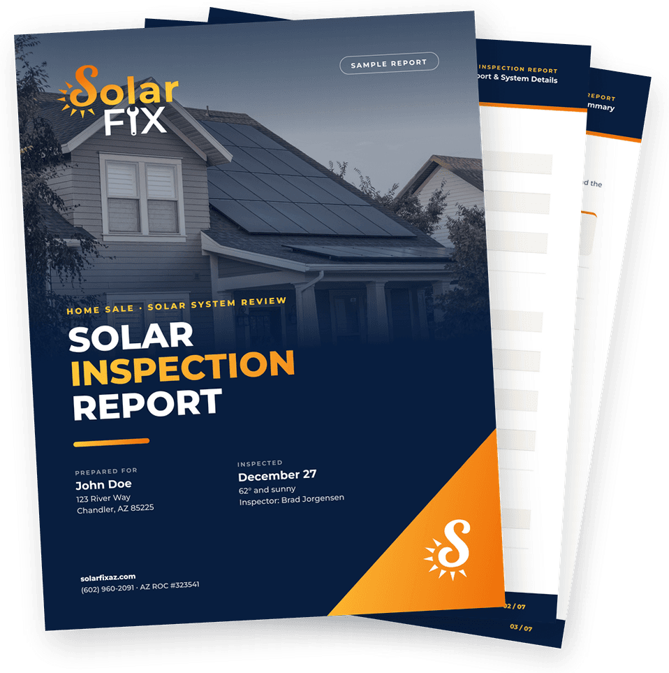 SolarFIX Solar Inspection Report cover